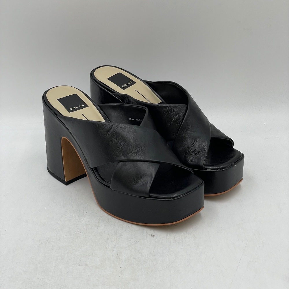 DOLCE VITA Black Wonder Platform Sandal